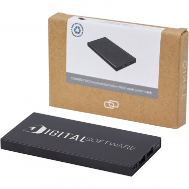 Logo trade business gift photo of: Connect 5000 mAh recycled aluminium power bank