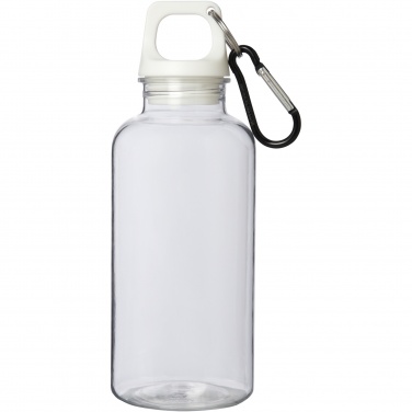 Logotrade promotional merchandise picture of: Oregon 400 ml RCS certified recycled plastic water bottle with carabiner