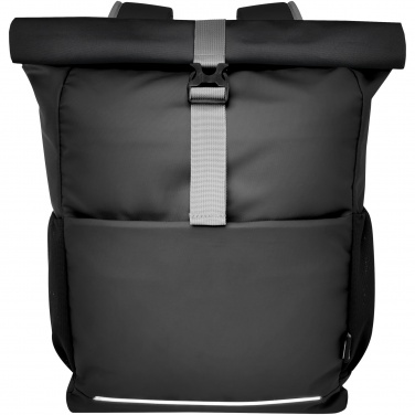 Logotrade business gift image of: Aqua 15" GRS recycled water resistant roll-top bike bag 20L