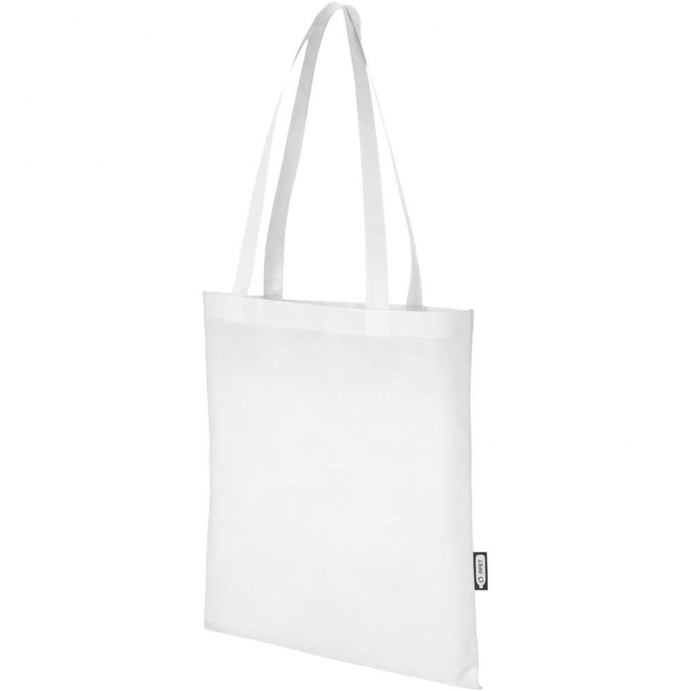Logo trade promotional merchandise image of: Zeus GRS recycled non-woven convention tote bag 6L