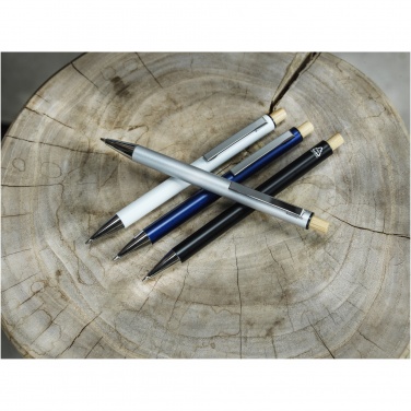 Logo trade promotional gifts picture of: Cyrus recycled aluminium ballpoint pen (blue ink)