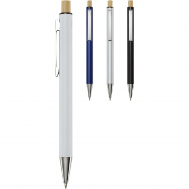 Logotrade promotional giveaway image of: Cyrus recycled aluminium ballpoint pen (blue ink)