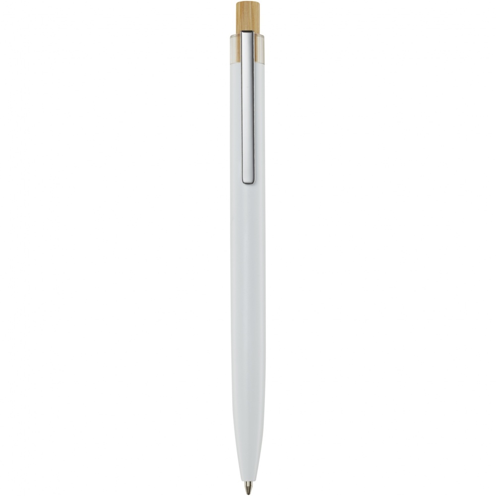 Logo trade promotional item photo of: Nooshin recycled aluminium ballpoint pen  (blue ink)