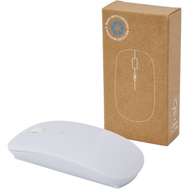 Logotrade promotional item image of: Menlo RCS recycled plastic wireless mouse 