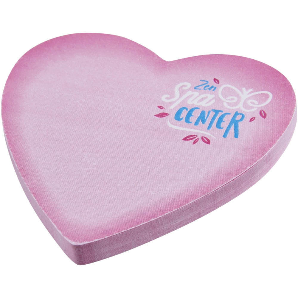 Logotrade promotional item image of: Sticky-Mate® heart-shaped recycled sticky notes