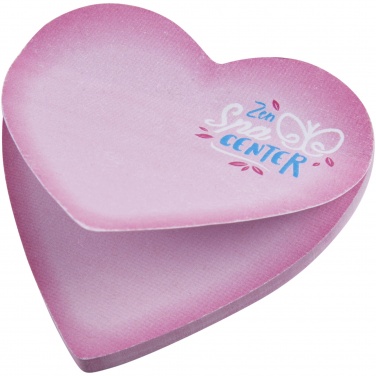 Logo trade corporate gifts image of: Sticky-Mate® heart-shaped recycled sticky notes