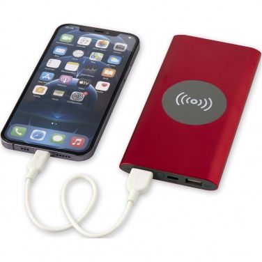 Logotrade corporate gift picture of: Juice 8000 mAh Type-C recycled aluminium wireless power bank