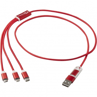 Logotrade promotional product picture of: Versatile 5-1 recycled aluminium charging cable