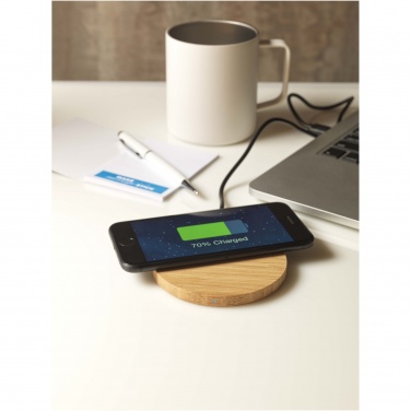 Logotrade promotional items photo of: Essence 15W bamboo wireless charging pad
