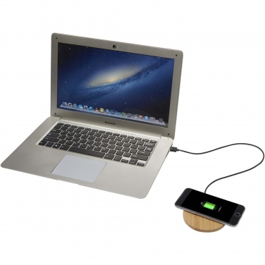 Logotrade promotional merchandise photo of: Essence 15W bamboo wireless charging pad