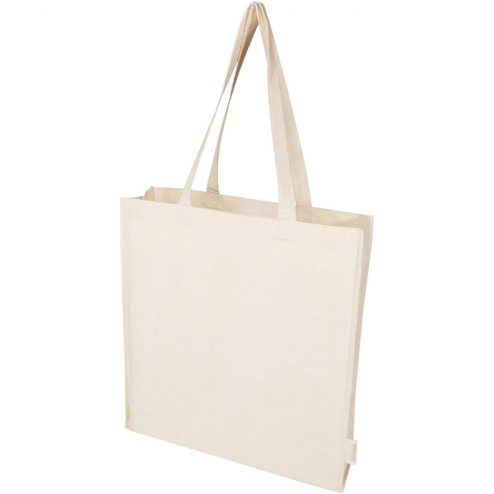 Logotrade advertising product picture of: Orissa 180 g/m² organic full gusset tote bag 14L