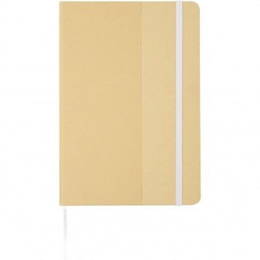 Logo trade advertising product photo of: Nelida A5 recycled cardboard hard cover notebook