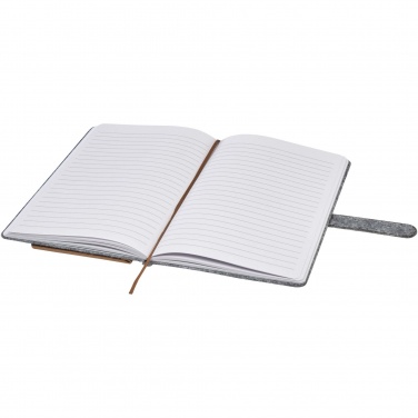 Logotrade promotional merchandise photo of: Viviana A5 recycled felt and cork notebook