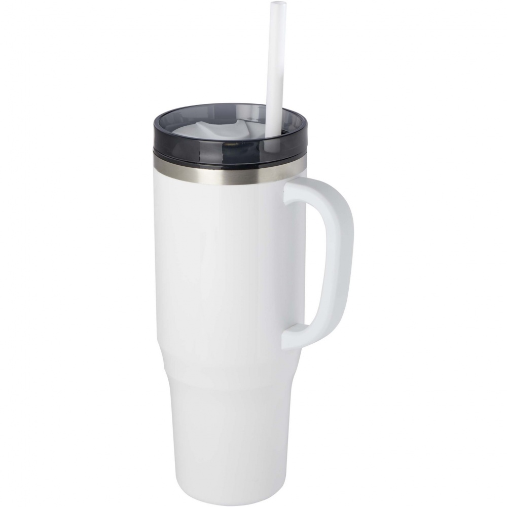 Logo trade promotional merchandise picture of: Melbourne 1200 ml RCS certified insulated tumbler with straw