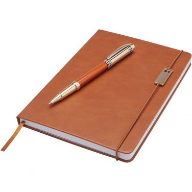 Logo trade promotional products picture of: Legato A5 notebook and rollerball pen set 