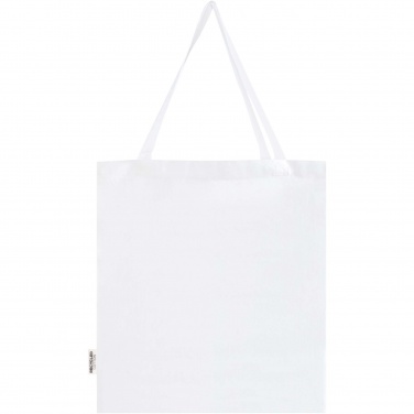 Logo trade advertising products picture of: Madras 140 g/m² GRS recycled cotton gusset tote bag