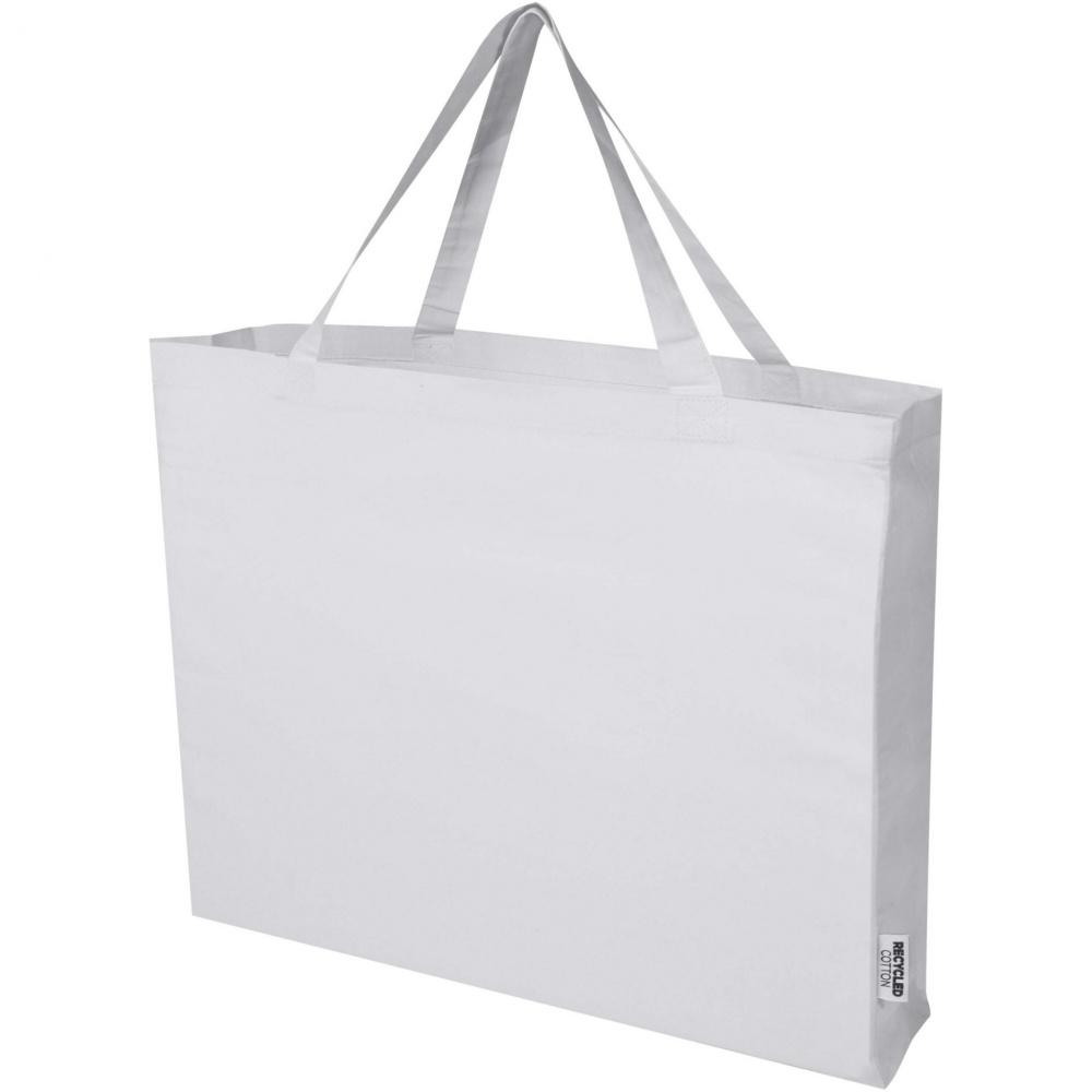 Logo trade business gifts image of: Odessa 220 g/m² GRS recycled cotton large tote bag