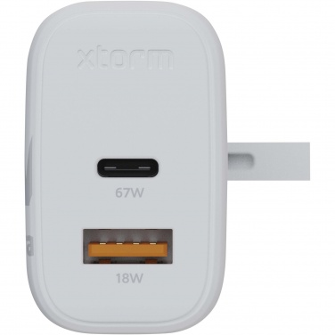 Logo trade promotional items image of: Xtorm XEC067G GaN² Ultra 67W wall charger - UK plug