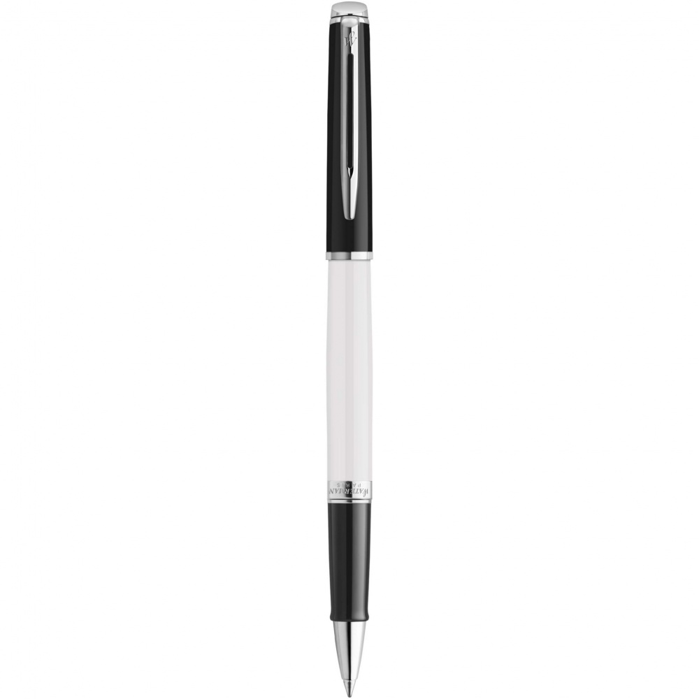 Logo trade advertising products image of: Hemisphere colour blocking rollerball pen with palladium trim