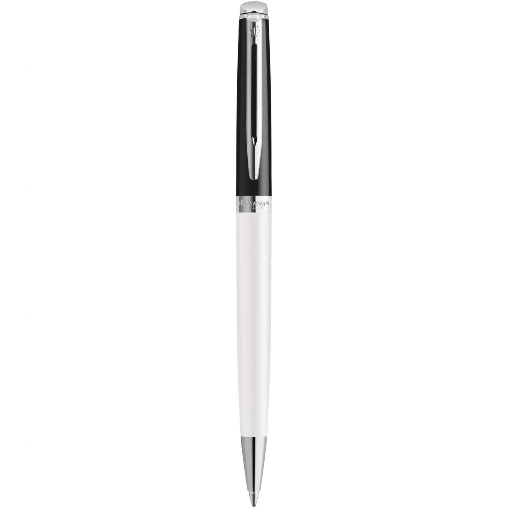 Logo trade business gifts image of: Hemisphere colour blocking ballpoint pen with palladium trim