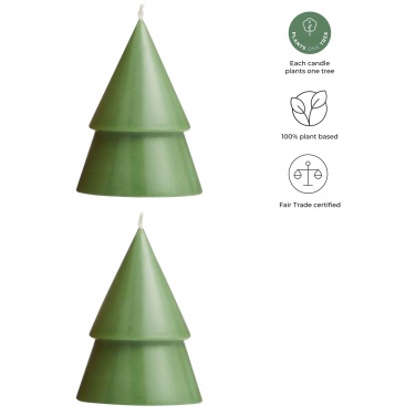 Logotrade business gift image of: Originalhome Xmas tree candle set of 2 - M