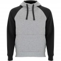 Badet unisex two-tone hoodie, Heather grey / Solid black