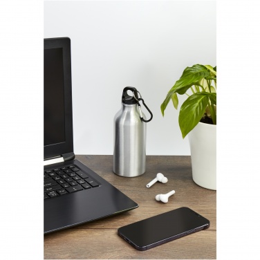 Logotrade promotional item picture of: Oregon 400 ml aluminium water bottle with carabiner