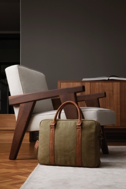 Logo trade promotional gifts image of: VINGA Bosler RCS recycled canvas computer bag