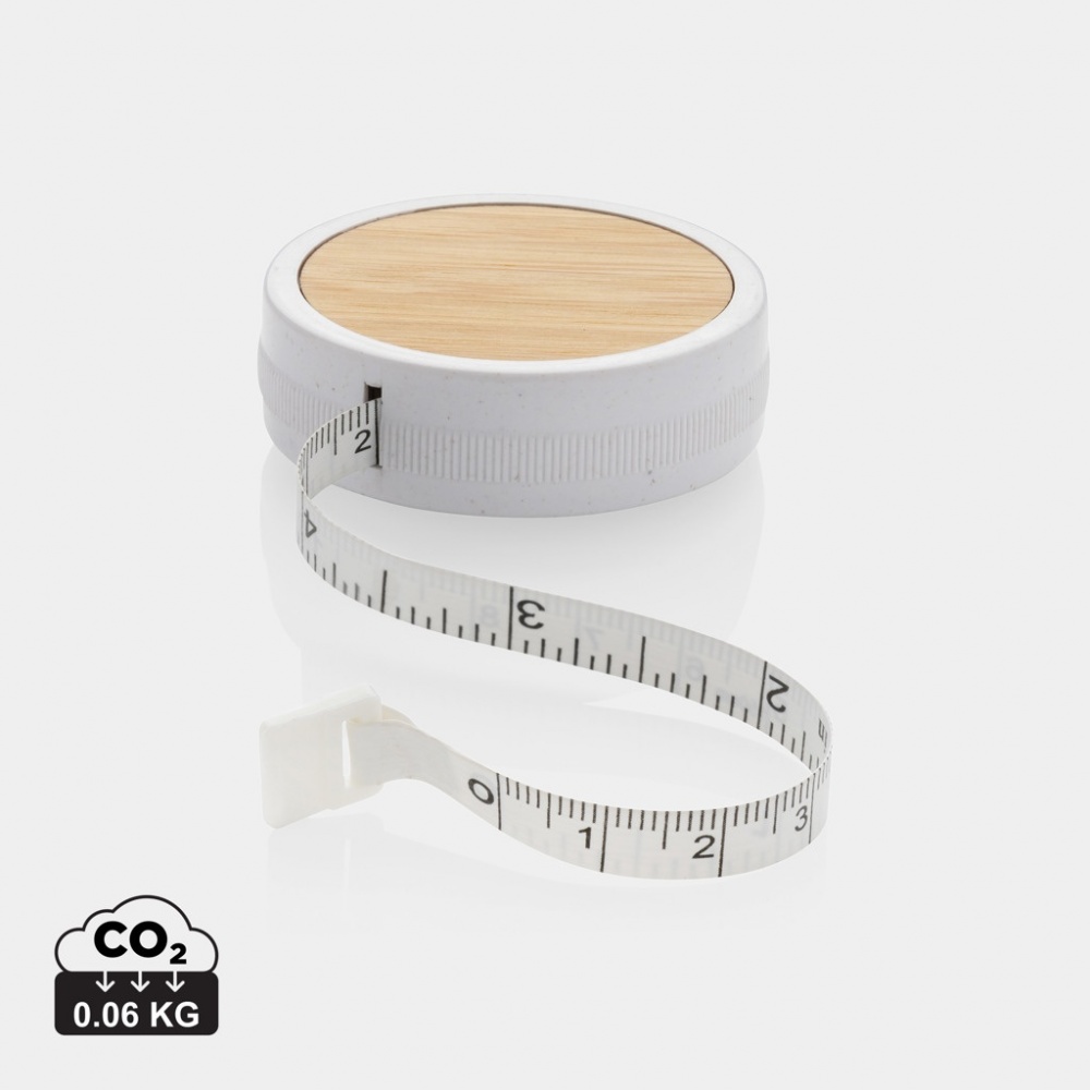 Logo trade promotional merchandise image of: RCS recycled plastic & bamboo tailor tape
