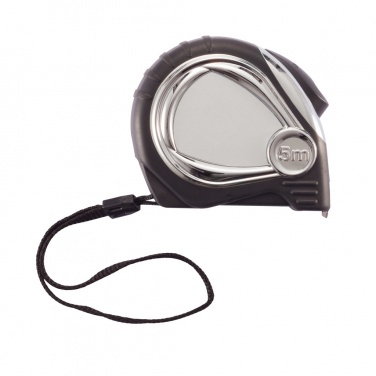 Logo trade business gift photo of: Chrome plated auto stop tape measure