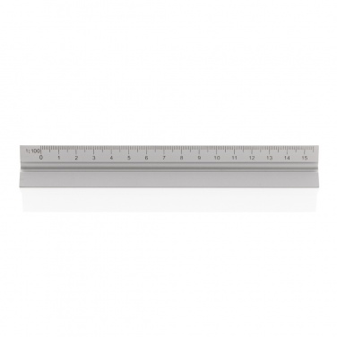 Logo trade corporate gifts picture of: 15cm. Aluminum triangular ruler