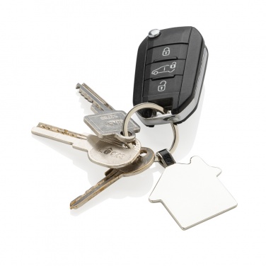 Logotrade promotional product picture of: RCS recycled zinc alloy house keyring