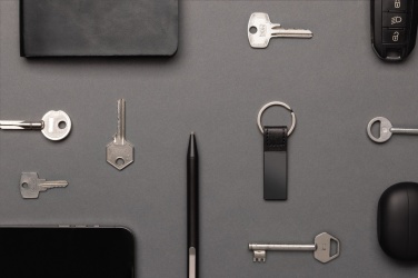 Logotrade advertising product picture of: Luxury PU keychain RCS recycled zinc alloy