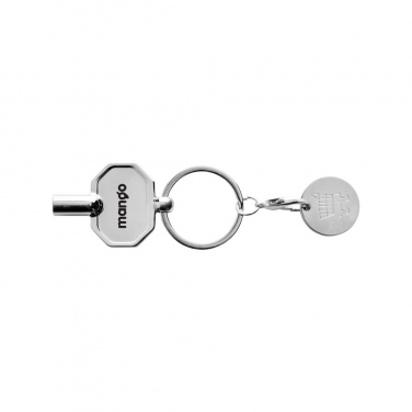 Logo trade advertising product photo of: RCS recycled zinc alloy radiator key keychain with coin