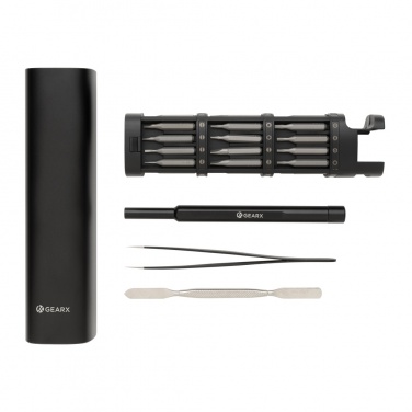 Logotrade advertising product picture of: Gear X RCS recycled aluminum precision screwdriver set 46 pc