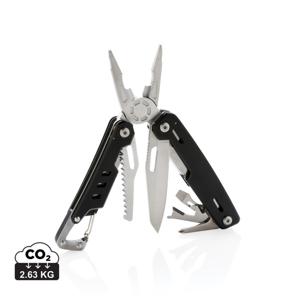 Logotrade promotional gift picture of: Solid multitool with carabiner