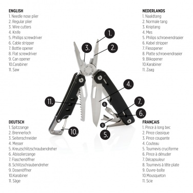 Logo trade promotional products picture of: Solid multitool with carabiner