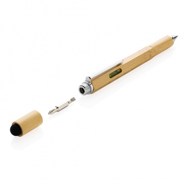 Logo trade corporate gifts image of: Bamboo 5-in-1 toolpen