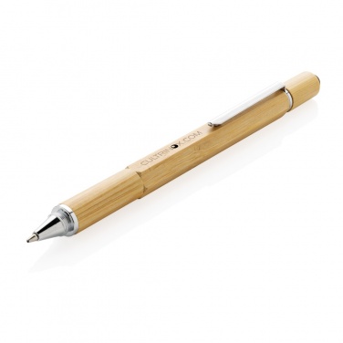 Logo trade promotional gifts image of: Bamboo 5-in-1 toolpen