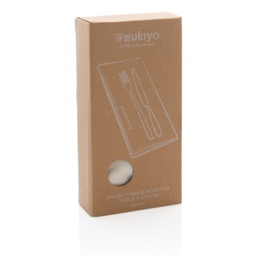 Logo trade advertising product photo of: Ukiyo Aware™ 180gr rcotton table napkins 4pcs set