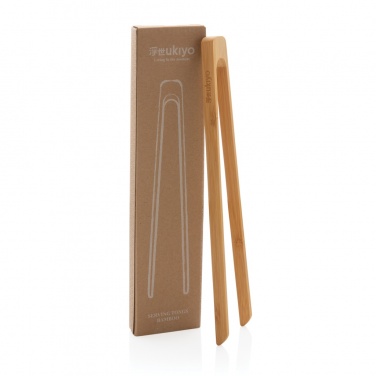 Logo trade promotional giveaways picture of: Ukiyo bamboo serving tongs