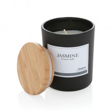Logo trade promotional merchandise picture of: Ukiyo deluxe scented candle with bamboo lid