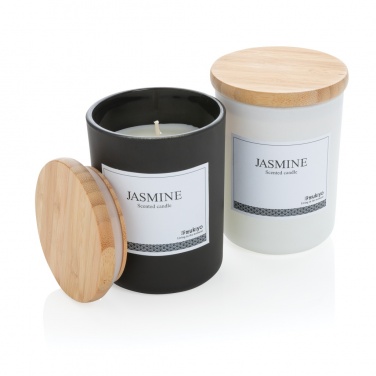 Logo trade corporate gifts image of: Ukiyo deluxe scented candle with bamboo lid