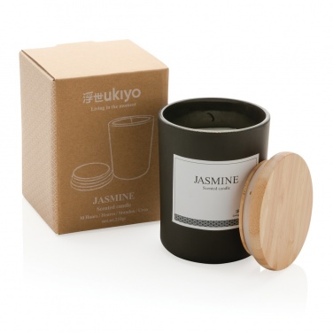 Logotrade advertising product picture of: Ukiyo deluxe scented candle with bamboo lid