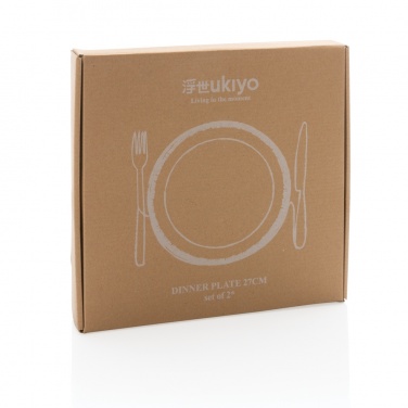 Logo trade business gift photo of: Ukiyo dinner plate set of 2