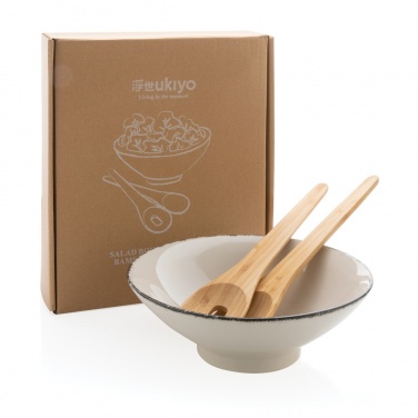 Logo trade advertising product photo of: Ukiyo salad bowl with bamboo salad server