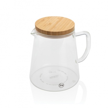 Logotrade promotional item picture of: Ukiyo borosilicate glass carafe with bamboo lid 1.2L