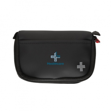 Logo trade promotional item photo of: RCS recycled nubuck PU pouch first aid set mailable