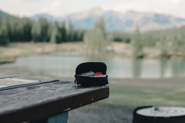 Logo trade advertising products picture of: RCS recycled nubuck PU pouch first aid set mailable