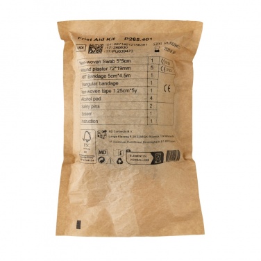 Logo trade promotional items image of: RCS recycled nubuck PU pouch first aid set mailable